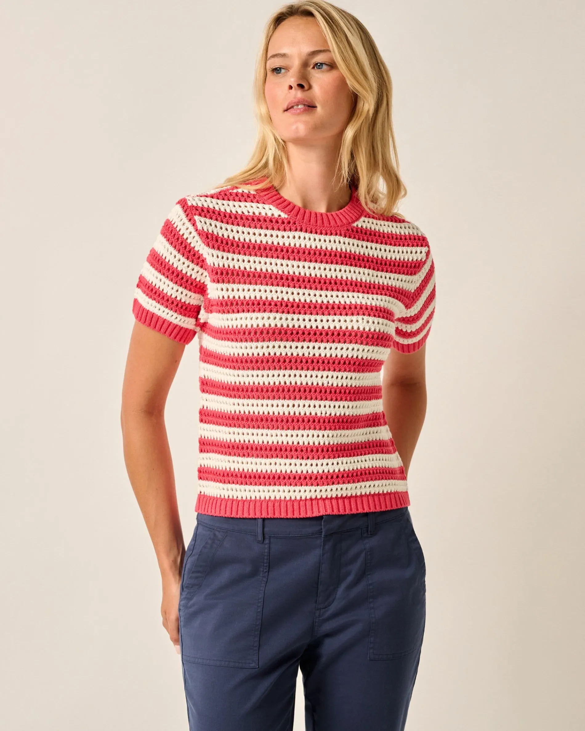 Aubrey Short Sleeve Cotton Sweater