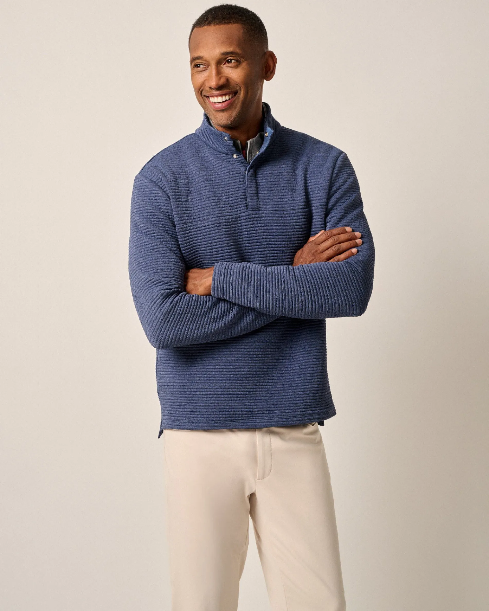 Benjy Heathered Henley Pullover