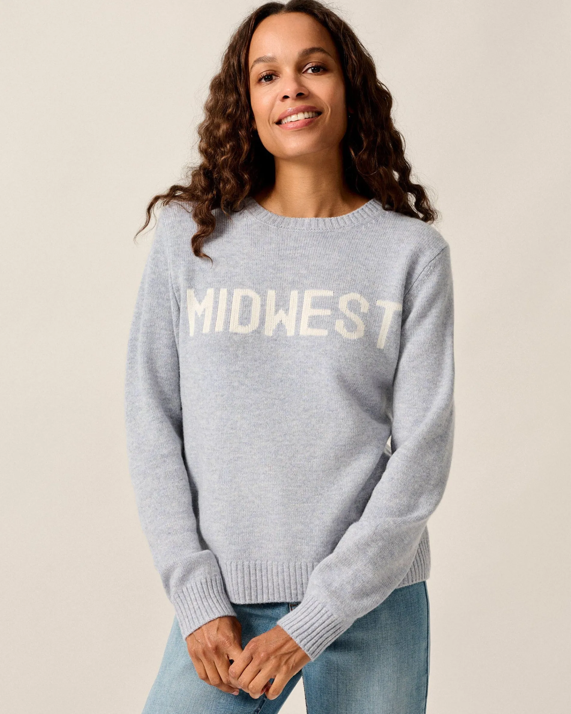 Coastal Cashmere Blend Crewneck Sweater