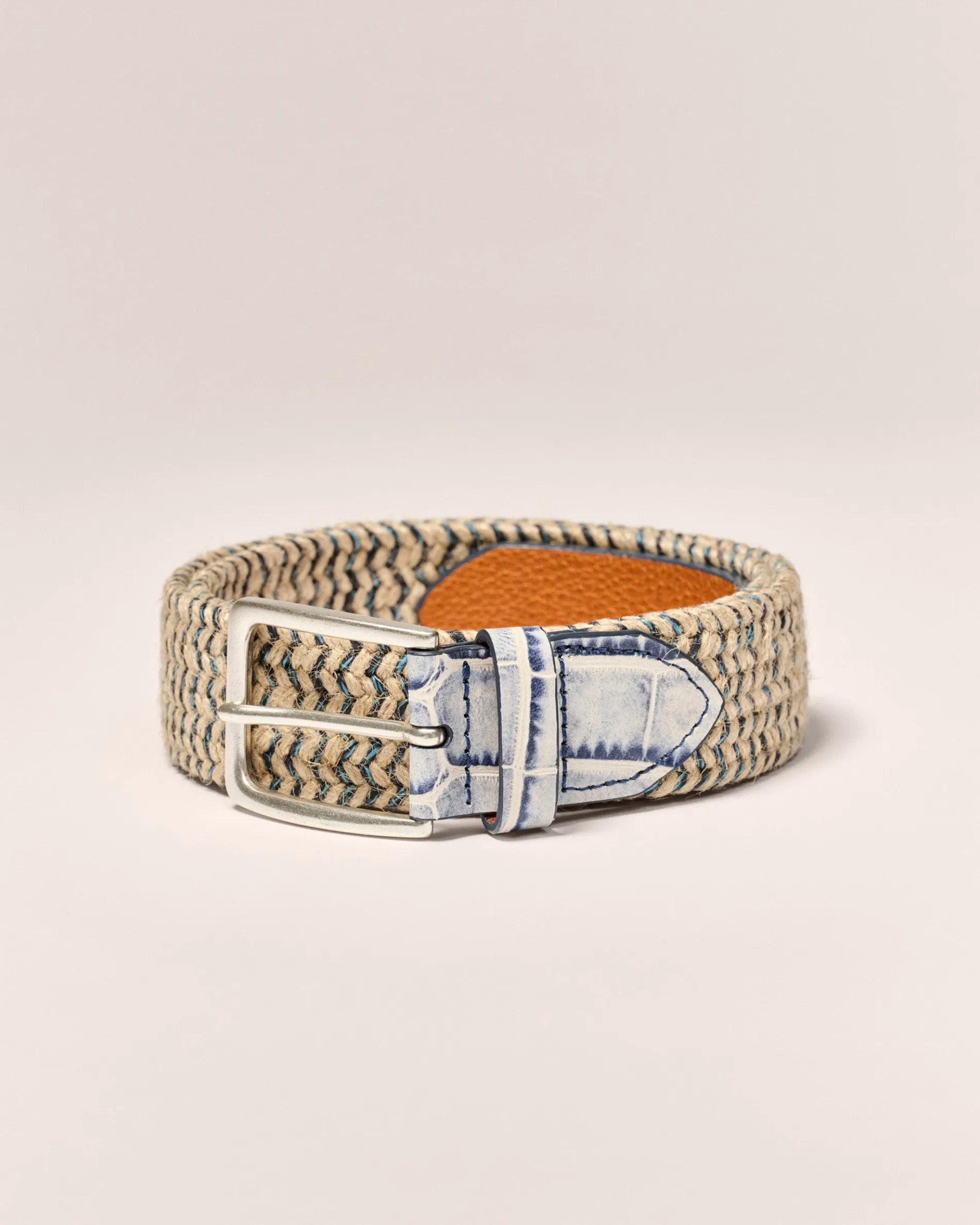 Crocco Tip Italian Linen Belt