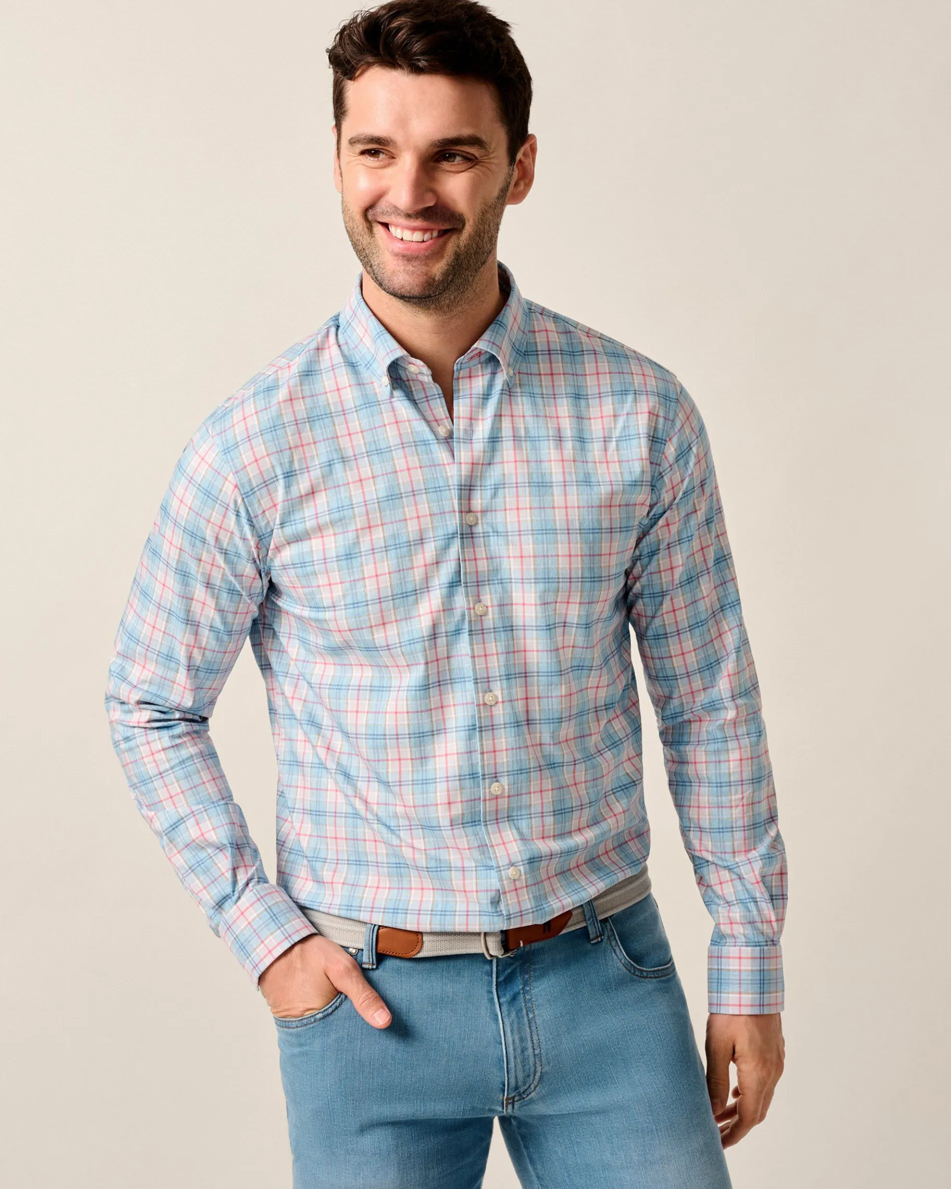 Everyday Performance Button Down Shirt - Lanes