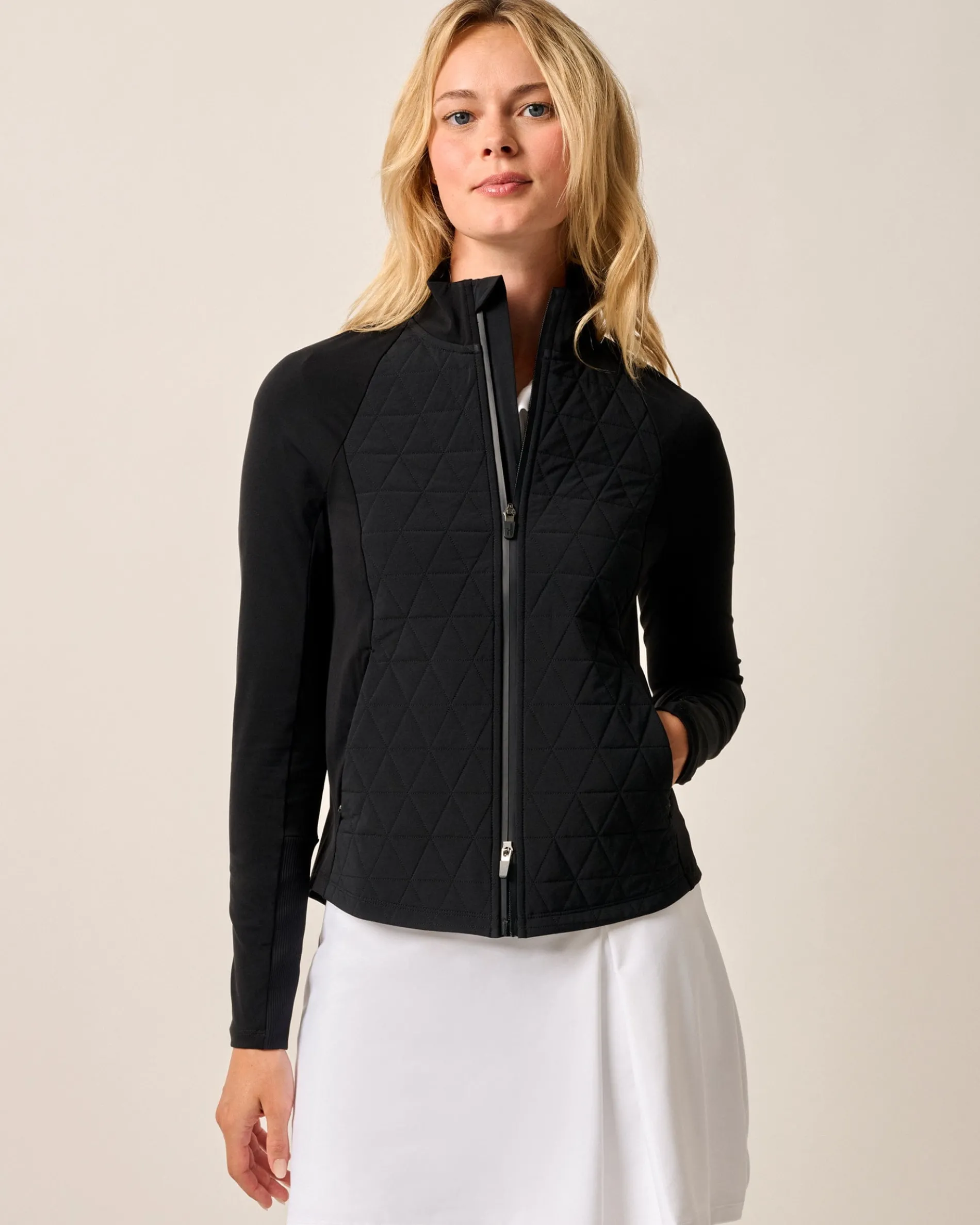 Hannah Performance Mixed Media Jacket