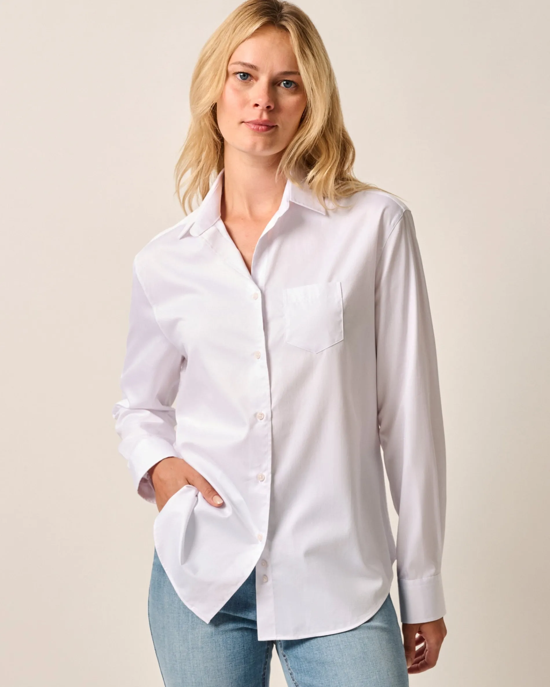 Jess Cotton Button-Down Shirt