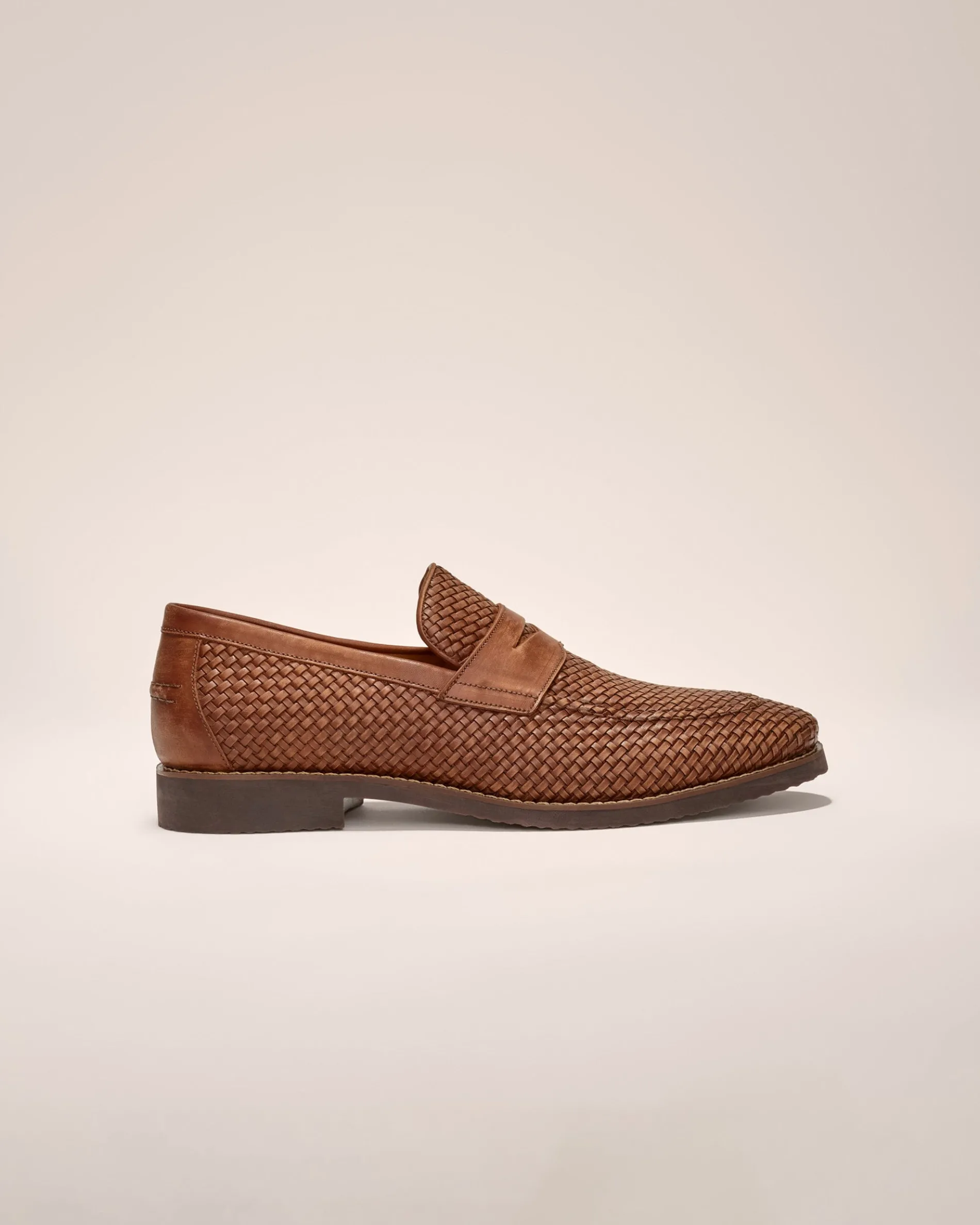 J-Flex Coronado Woven Leather Penny Loafer