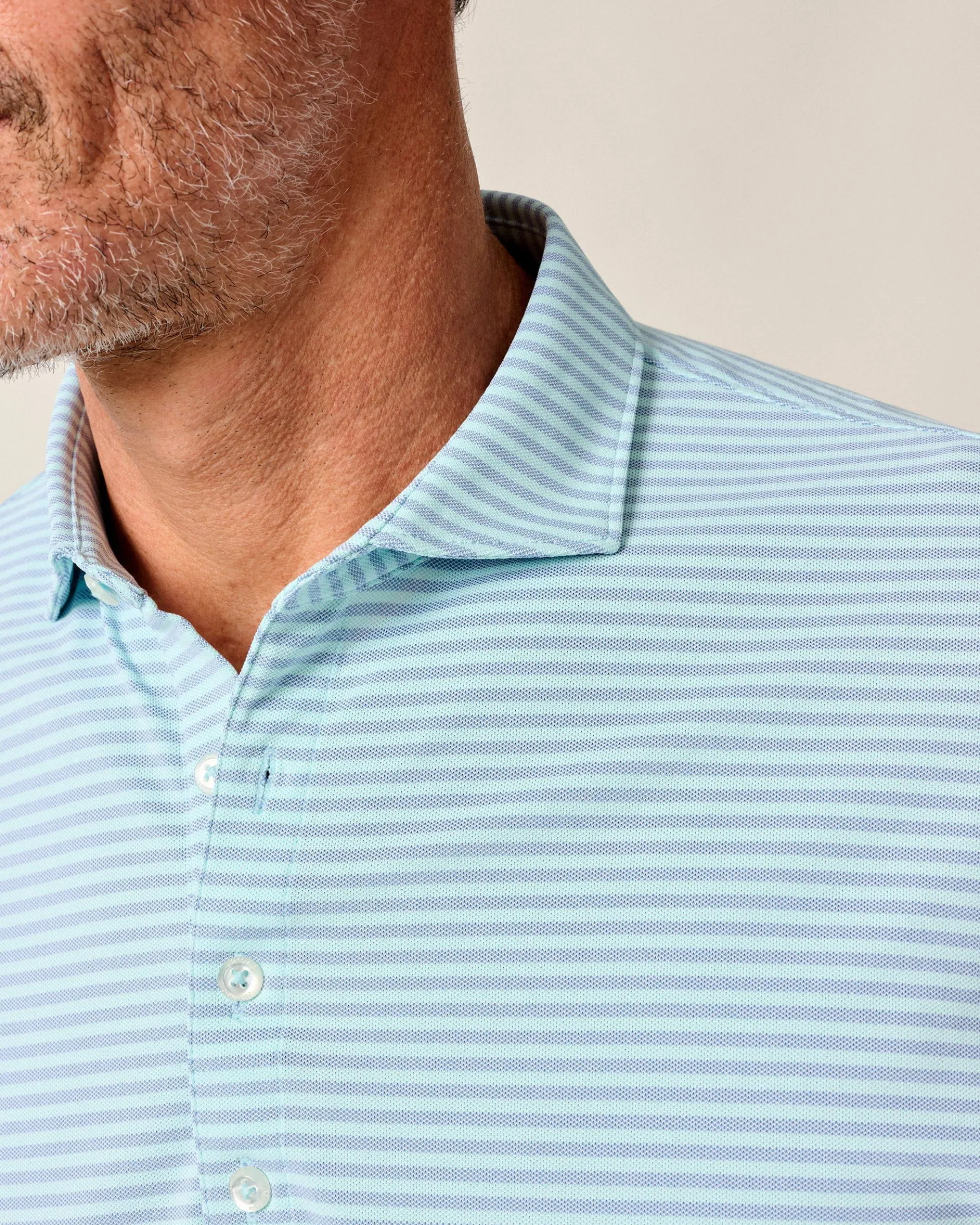 Performance Mesh Polo - Stetson Stripe
