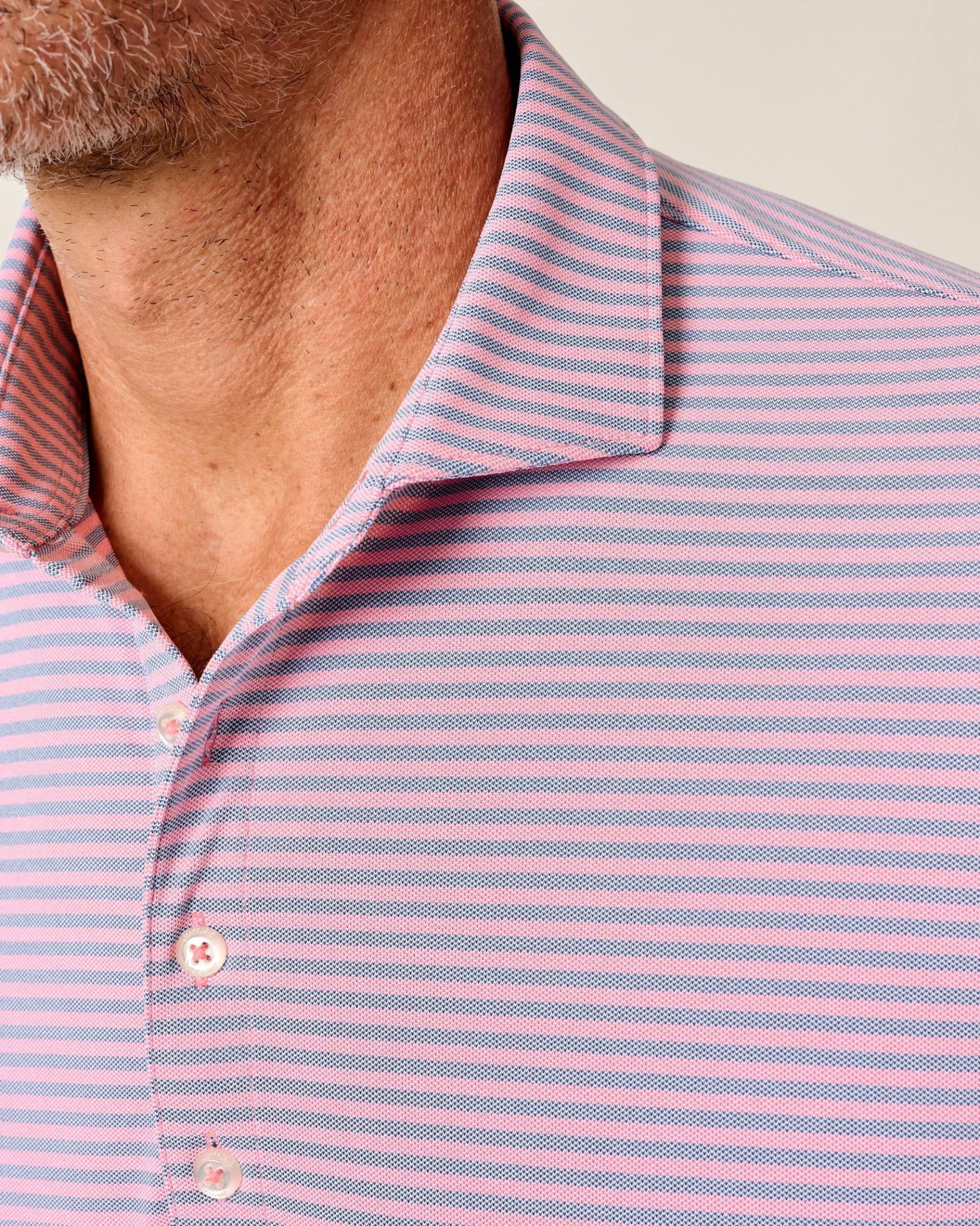 Performance Mesh Polo - Stetson Stripe