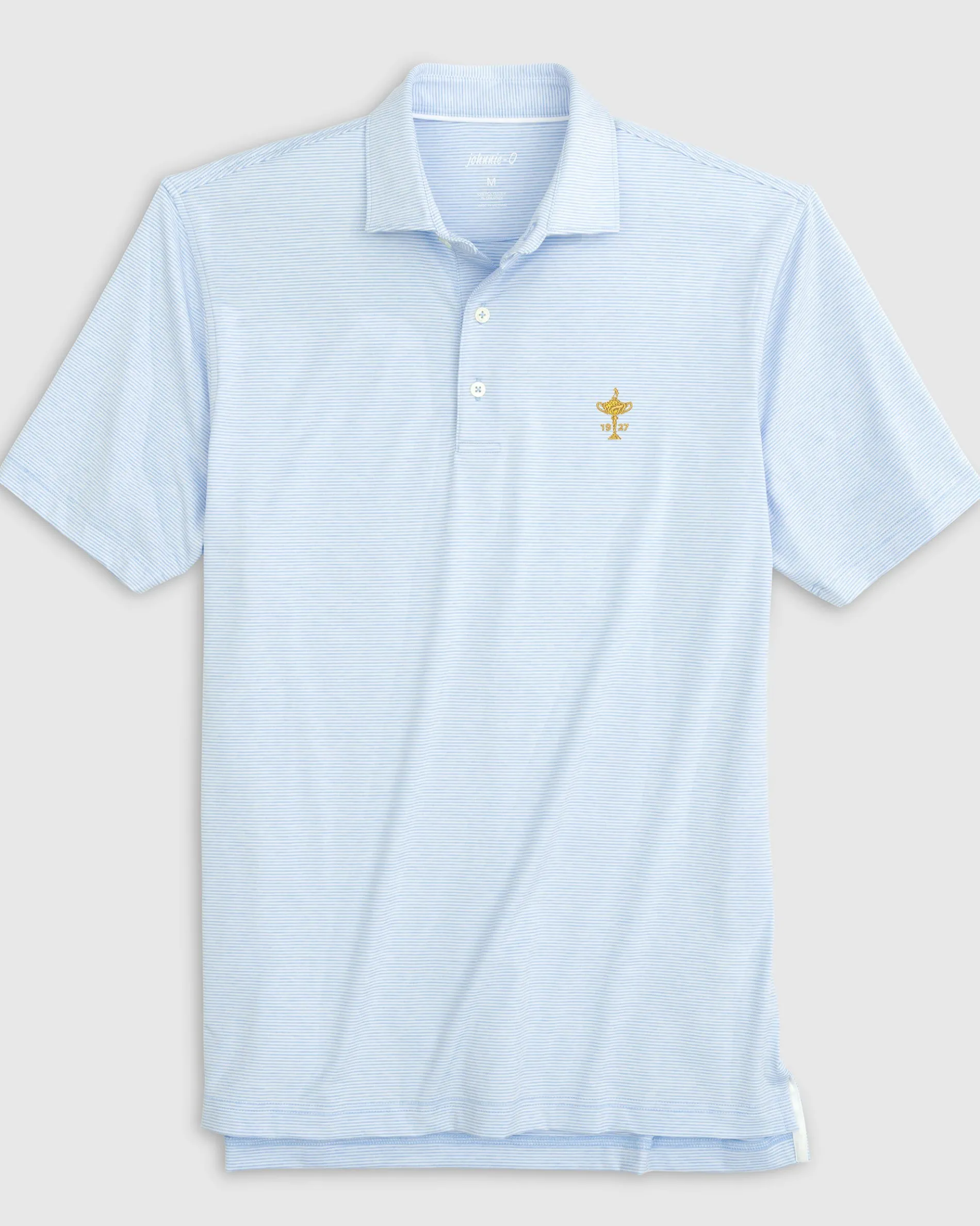 Ryder Cup Lyndonn Striped Jersey Performance Polo - Trophy Logo
