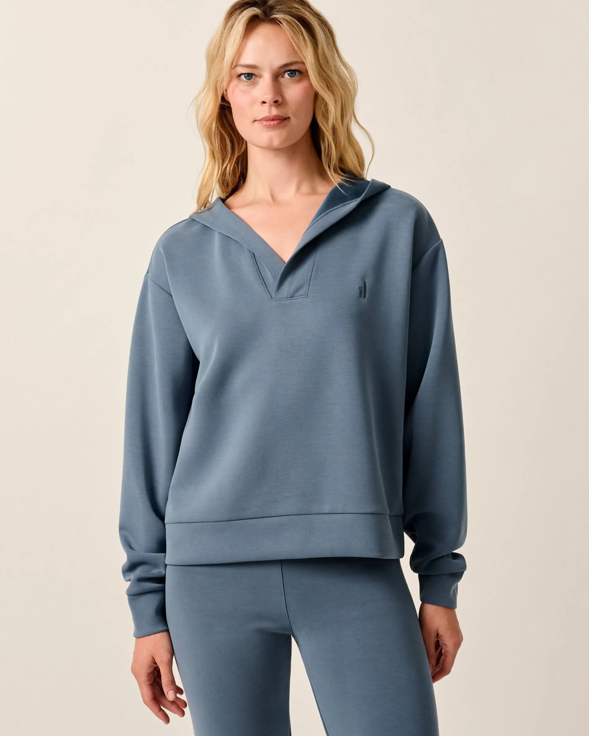 Stef Johnny Collar Lounge Hoodie