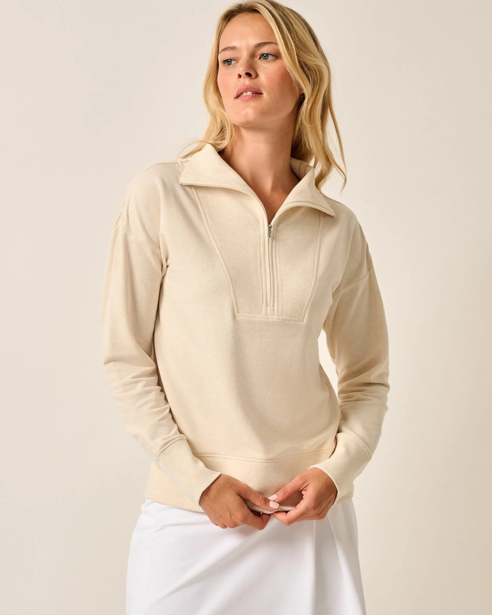 Taylor Drop Shoulder Cotton 1/4 Zip